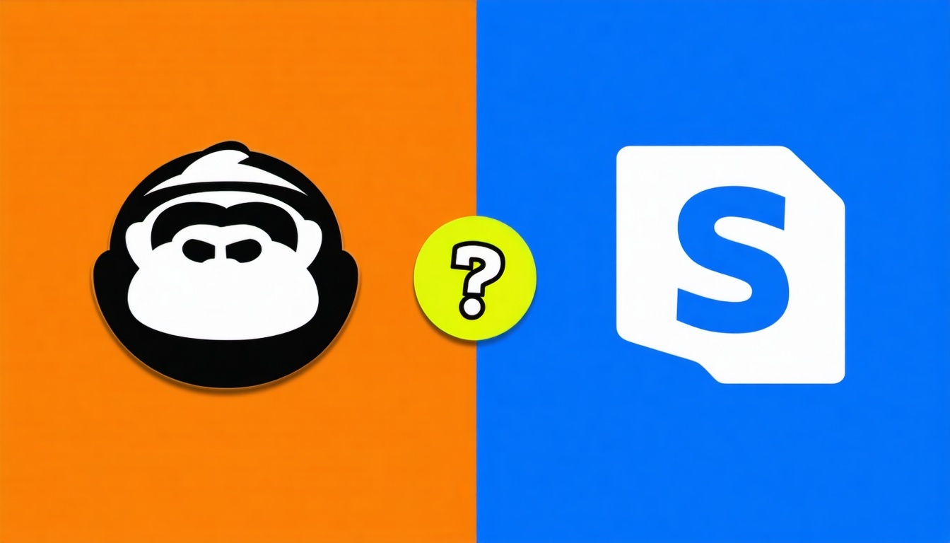 A split image showing the logos of Mailchimp and S